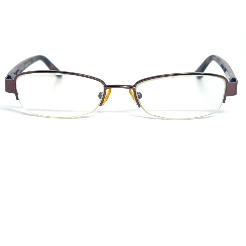 Nine West NW 1009 200 Half Rim Havana Brown Eyeglasses Frame 50-17-135‎ H1534